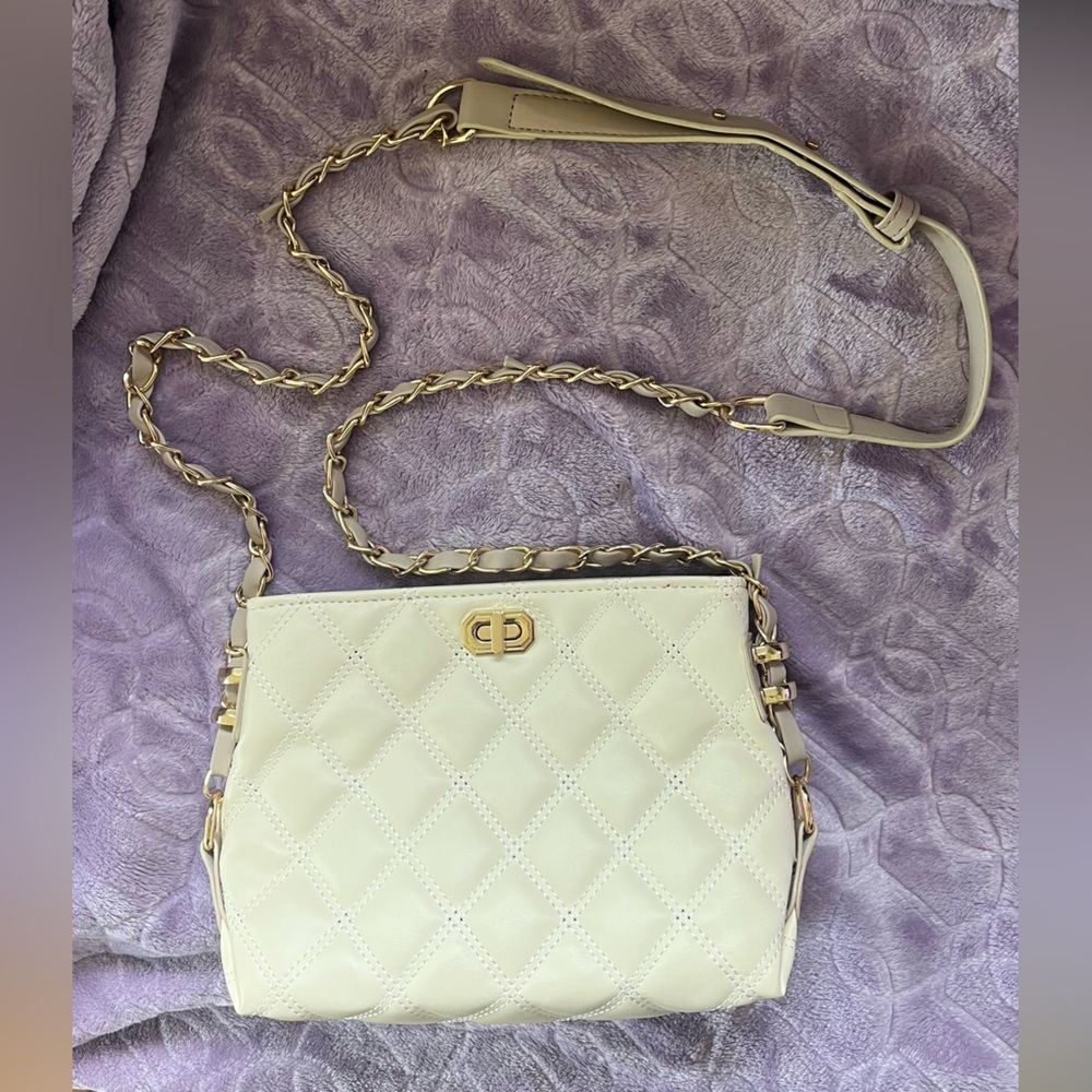 Off white quilted mini purse NWOT